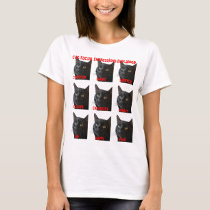 Cat Facial Expressions Explained Chart Cut Out T-Shirt