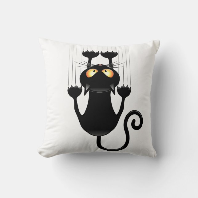 Cat Falling down fun cartoon character Cushion (Front)