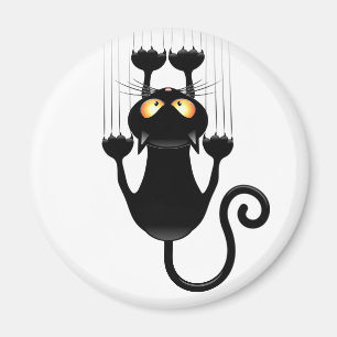 Cat Falling down fun cartoon character Magnet