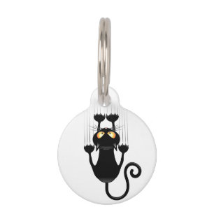 Cat Falling down fun cartoon character Pet Tag