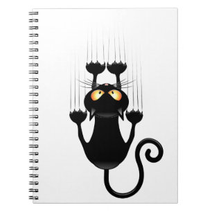 Cat Falling down fun cartoon character Spiral Notebook