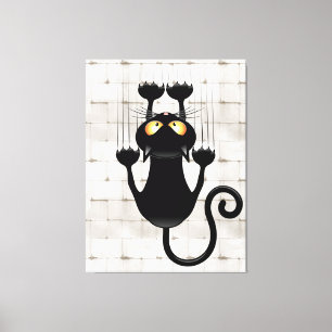 Cat Falling down fun cartoon character Tapestry Canvas Print