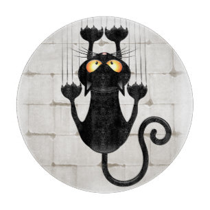 Cat Falling down fun cartoon character Tapestry Cutting Board