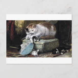 Cat Family, Henriette Ronner-Knip Postcard