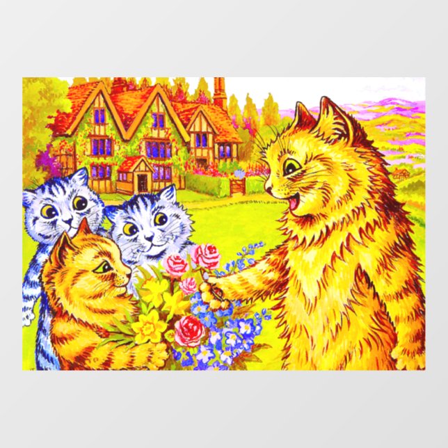 Cat Family in Garden (Sheet)