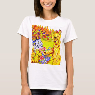 Cat Family in Garden T-Shirt