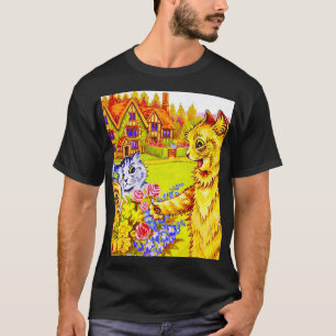 Cat Family in Garden T-Shirt