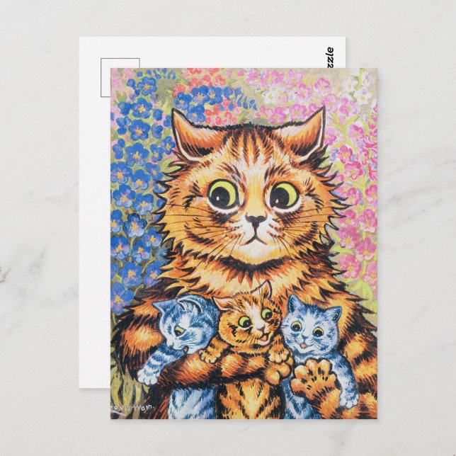 Cat Family | Louis Wain | Postcard (Front/Back)