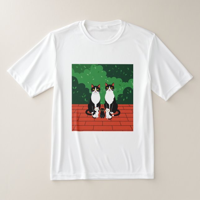 Cat family T-Shirt (Laydown)