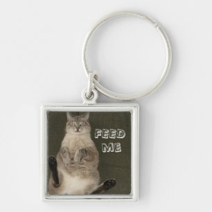 Cat "FEED ME" Keychain