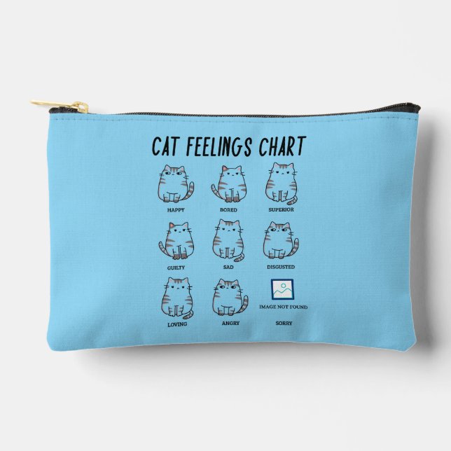 Cat Feelings Chart Accessory Pouch (Front)
