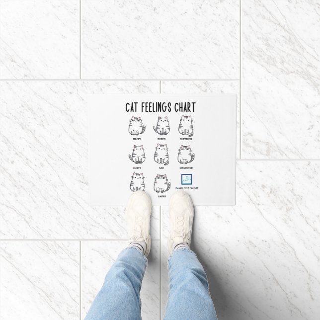 Cat Feelings Chart Doormat (Indoor)