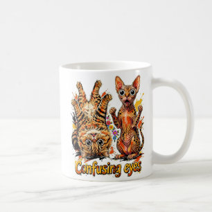 Cat Feline Cat's Two Divas, One Stare 👀 Funny Cat Coffee Mug