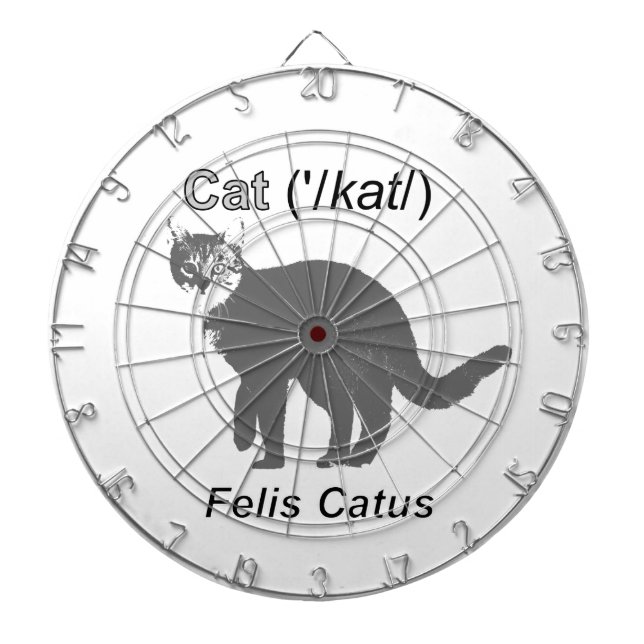 Cat Felis Catus Dartboard (Front)