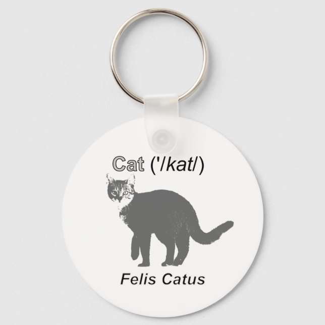 Cat Felis Catus Key Ring (Front)