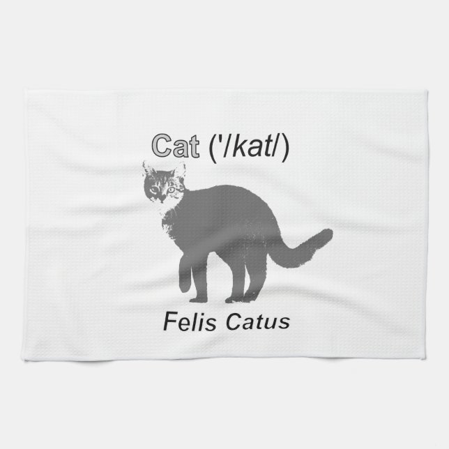 Cat Felis Catus Tea Towel (Horizontal)