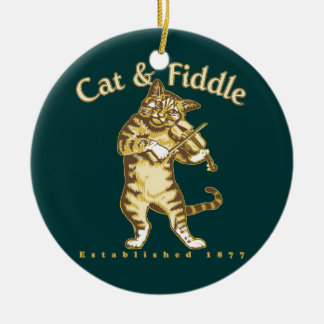Cat & Fiddle Ceramic Tree Decoration