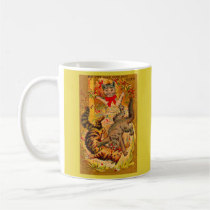cat fight coffee mug