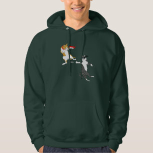 Cat fight hoodie