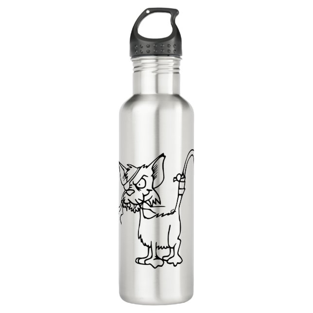 Cat Fight Injured Animal Bandage Feline Domestic 710 Ml Water Bottle (Front)