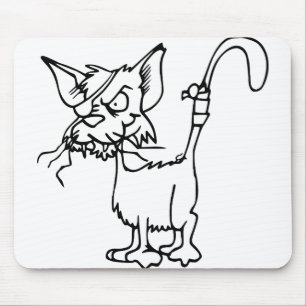 Cat Fight Injured Animal Bandage Feline Domestic Mouse Pad