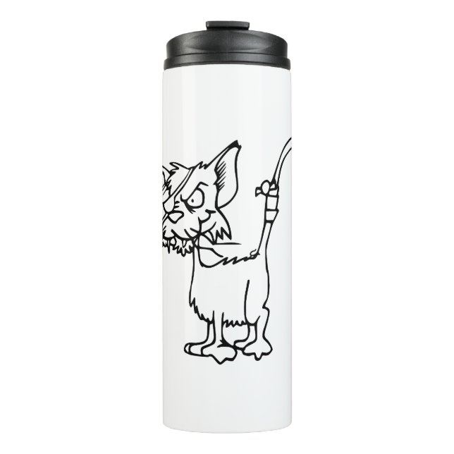 Cat Fight Injured Animal Bandage Feline Domestic Thermal Tumbler (Front)