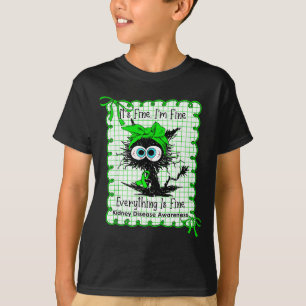 Cat fine fine coquette kidney disease awareness T-Shirt