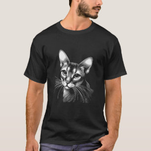 Cat Fingerprint - Abyssinian Dad Mum T-Shirt