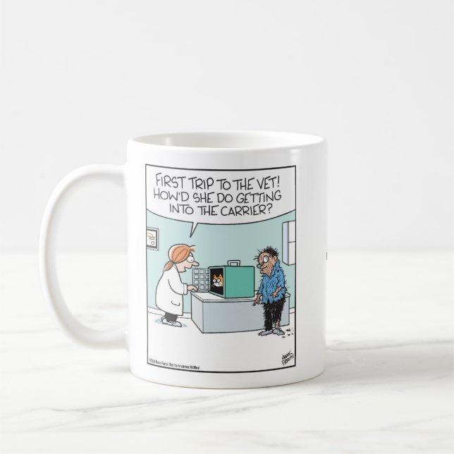 Cat first visit to Vet  Coffee Mug (Left)