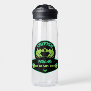 Cat Fishing Au Gres Water Bottle