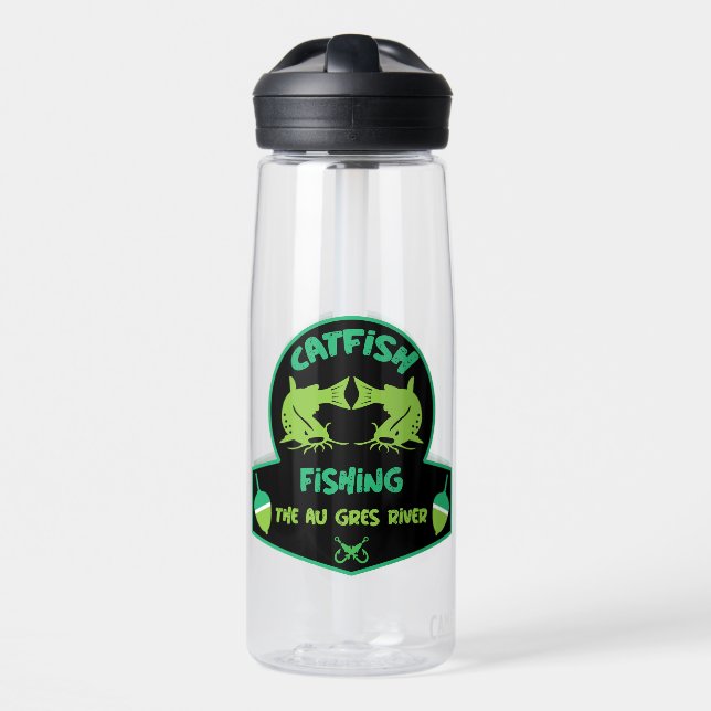 Cat Fishing  Au Gres Water Bottle (Front)