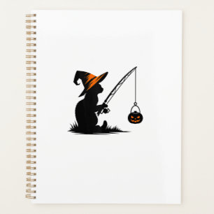 Cat Fishing Pumpkin Halloween Costume Cat Lover Ta Planner