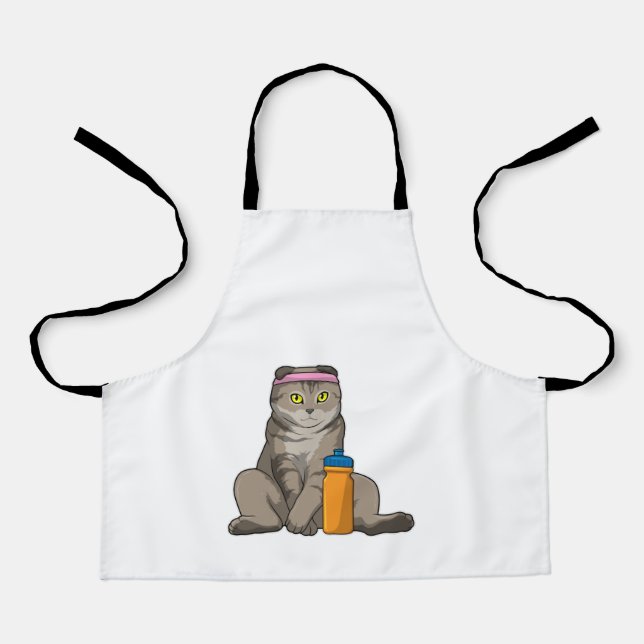 Cat Fitness Drinking mug Apron (Front)