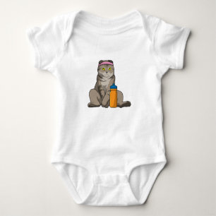 Cat Fitness Drinking mug Baby Bodysuit