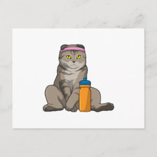 Cat Fitness Drinking mug Postcard
