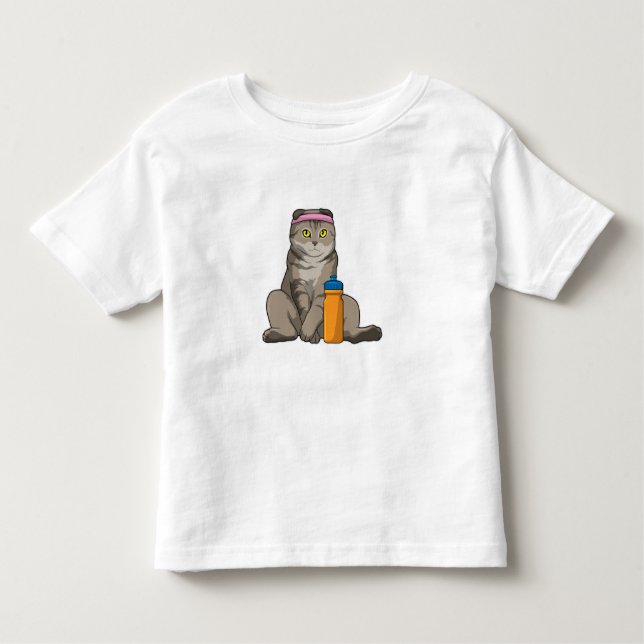Cat Fitness Drinking mug Toddler T-Shirt (Front)