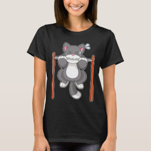 Cat Fitness Pull ups Sports T-Shirt