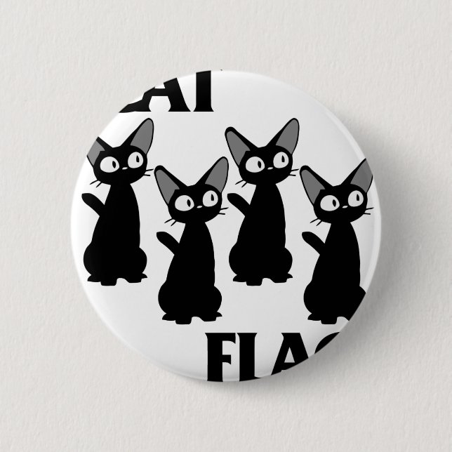CAT FLAG 2 6 CM ROUND BADGE (Front)