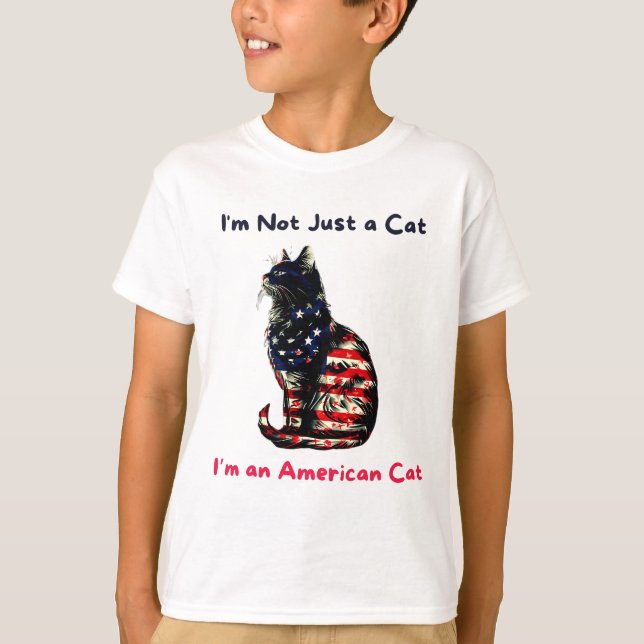 Cat Flag America T-Shirt (Front)