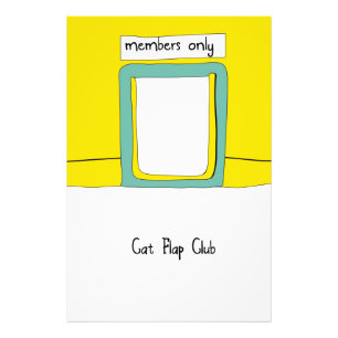 Cat Flap Club Cartoon Photo Print