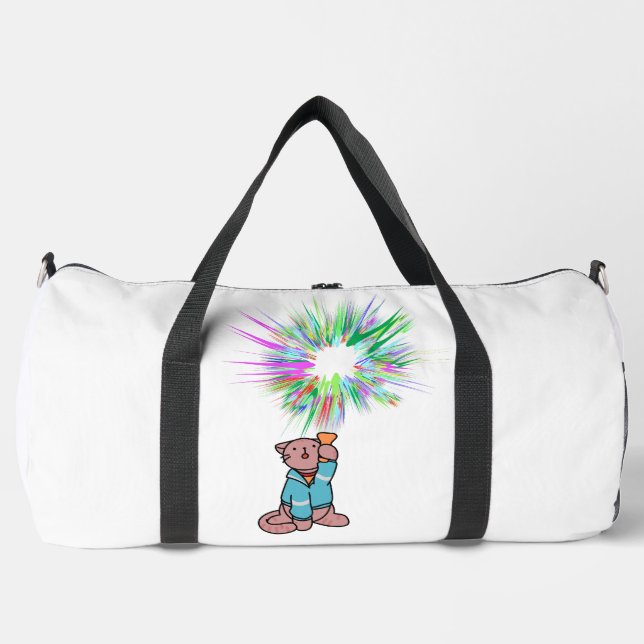 cat flashlight duffle bag (Front)