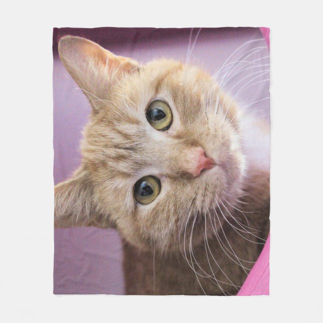 Cat Fleece Blanket (Front)