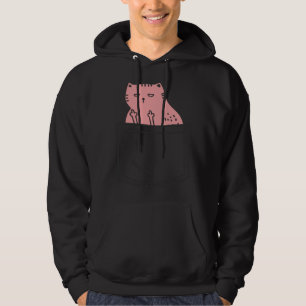 Cat Flipping Off Rude Animal Middle Finger  Ugly C Hoodie