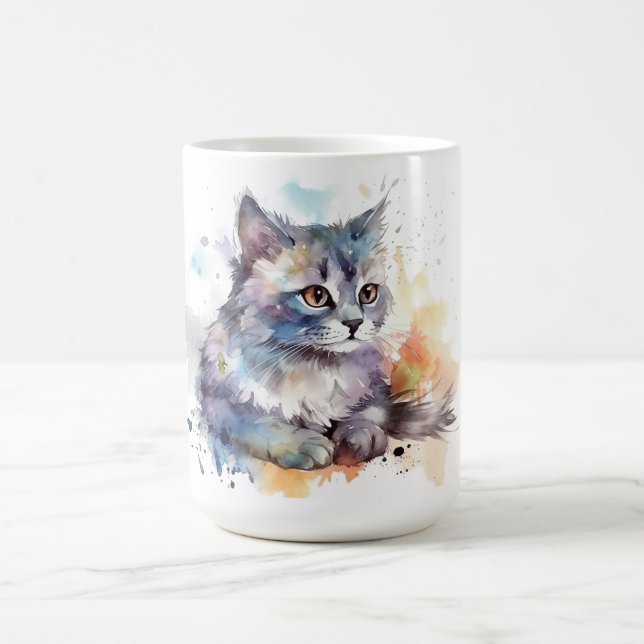 Cat Floral Mug  (Center)