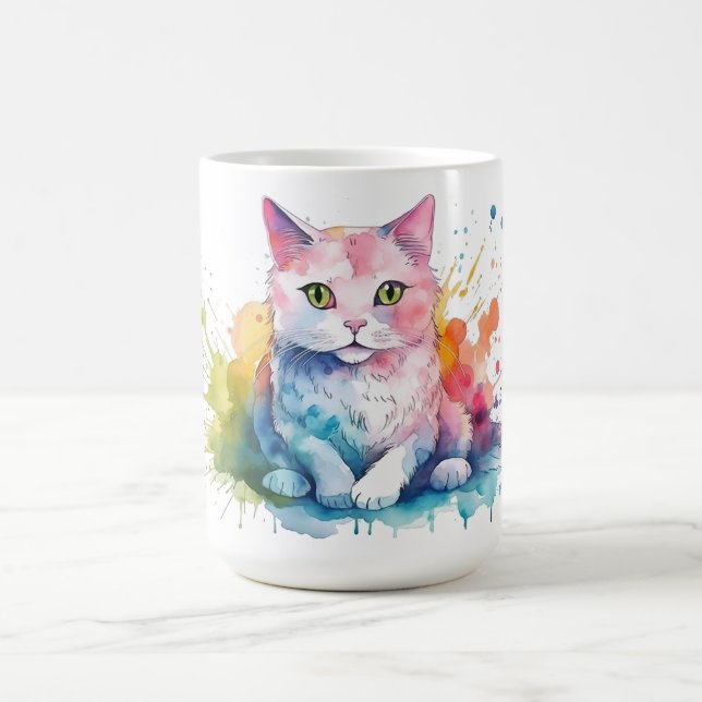 Cat Floral Mug  (Center)