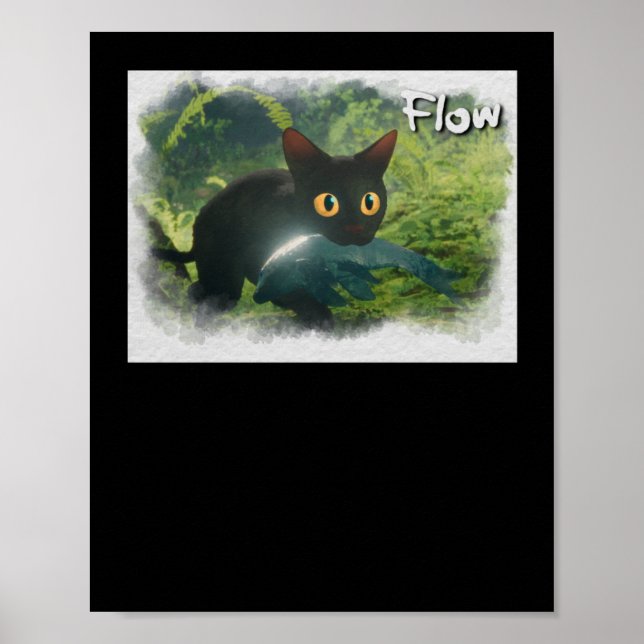 Cat Flow Animation Movie Sticker  Poster (Front)