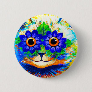 Cat Flower Eyes 6 Cm Round Badge