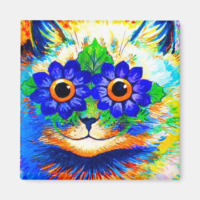 Cat Flower Eyes Magnet (Front)