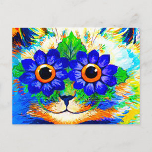 Cat Flower Eyes Postcard
