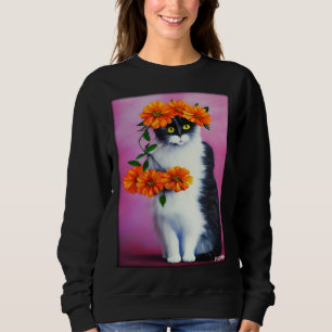 Cat Flower Natural Flower Garden Cat Love Cat 2 Sweatshirt